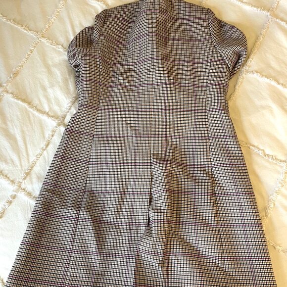 Ann Taylor Checked Double Breasted Chesterfield Blazer Coat - Size S Petite SP - Picture 6 of 6